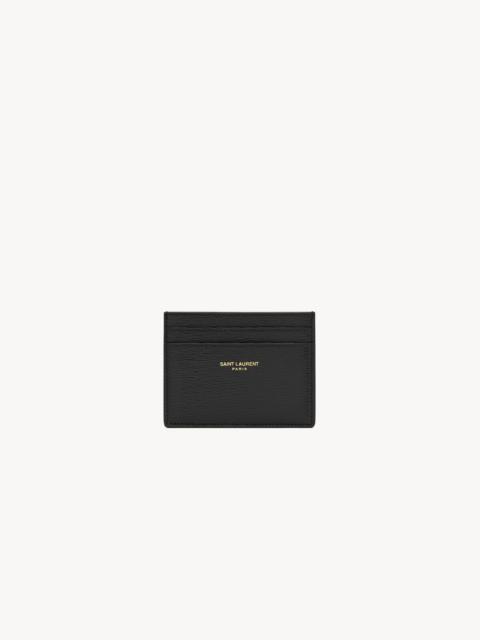 SAINT LAURENT PARIS CARD CASE IN RIPPLE- LEATHER