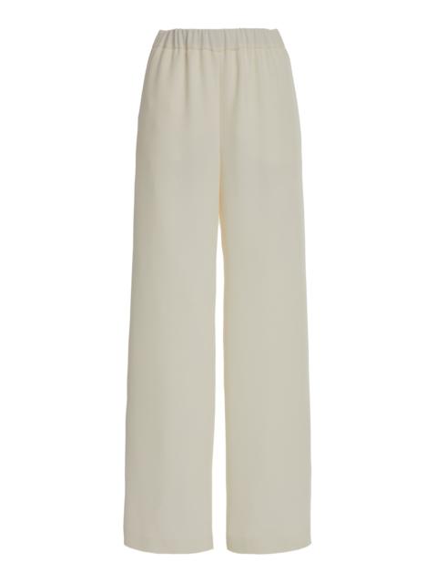 Valentino Silk Wide-Leg Pants white
