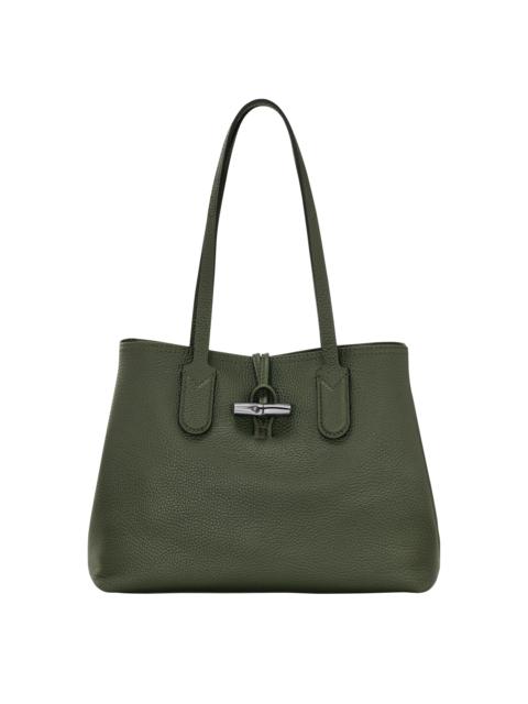 Longchamp Roseau Essential M Tote bag Khaki - Leather