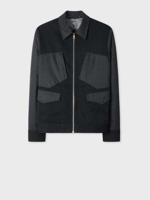 Paul Smith Dark Navy Wool and Cotton-Blend Mix-Up Jacket