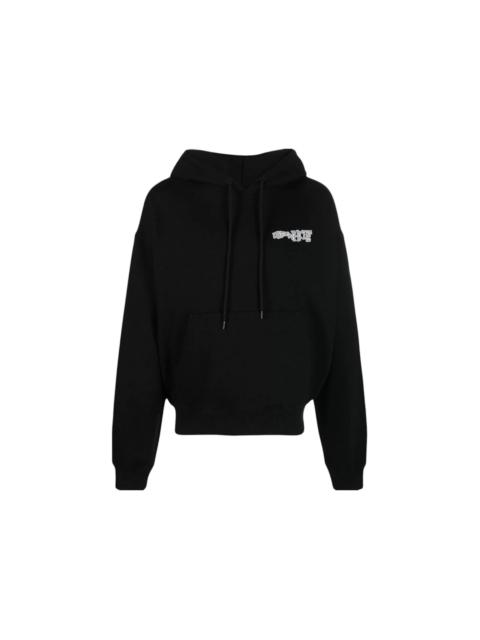 Off-White OFF-WHITE Carlos Arrow Logo Oversized Hoodie Black