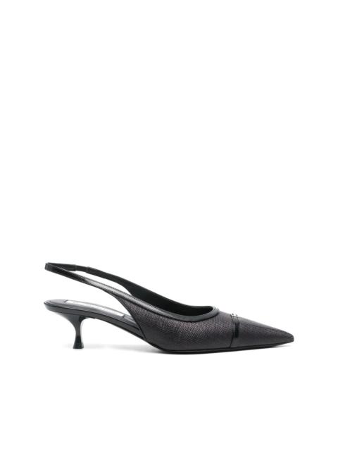 Victoria Beckham 50mm canvas slingback pumps