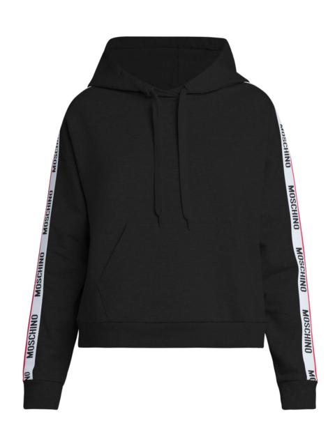 Moschino Women's Stretch-Cotton Knit Hoodie - Black