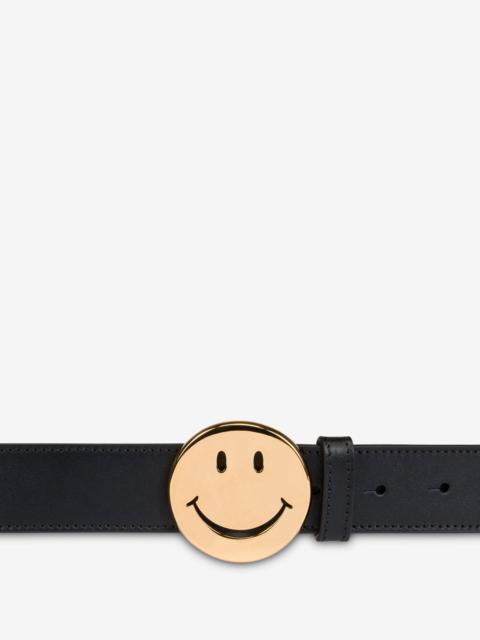 Moschino "SMILE" CALFSKIN BELT