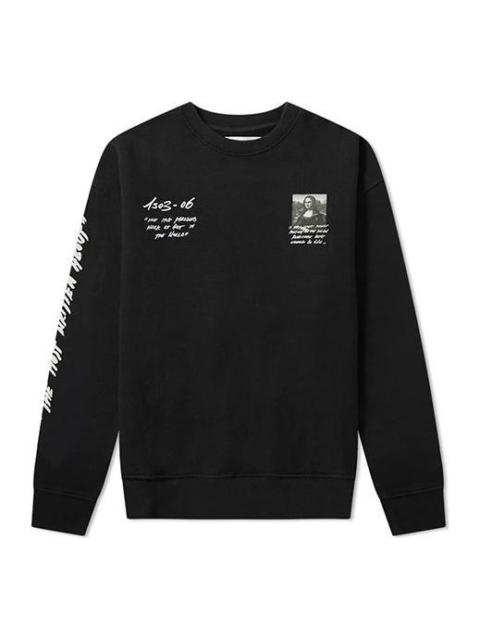 Off-White Off-White SS19 Back Mens Logo Mona Lisa Round Neck Sweater OMBA035S190030051020