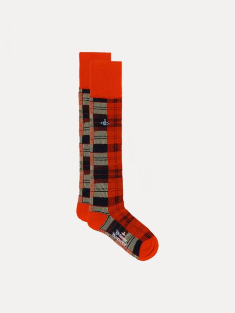 Vivienne Westwood BLOCK TARTAN KNEE SOCK