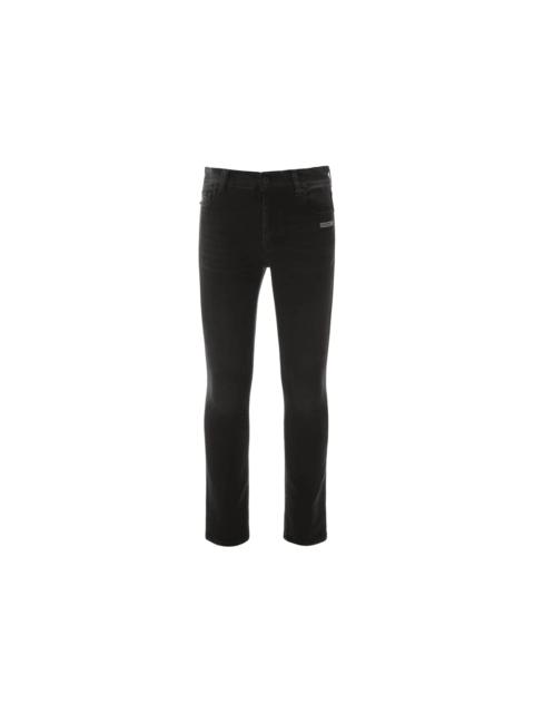 Off-White OFF-WHITE Skinny Fit Denim Jeans Black/White