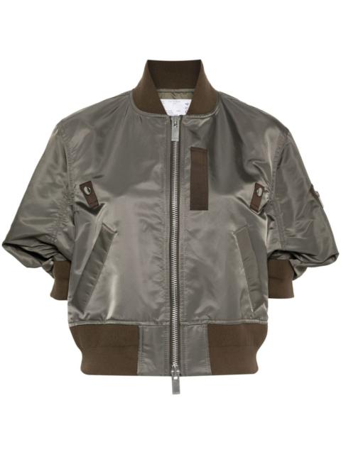 sacai cropped bomber jacket