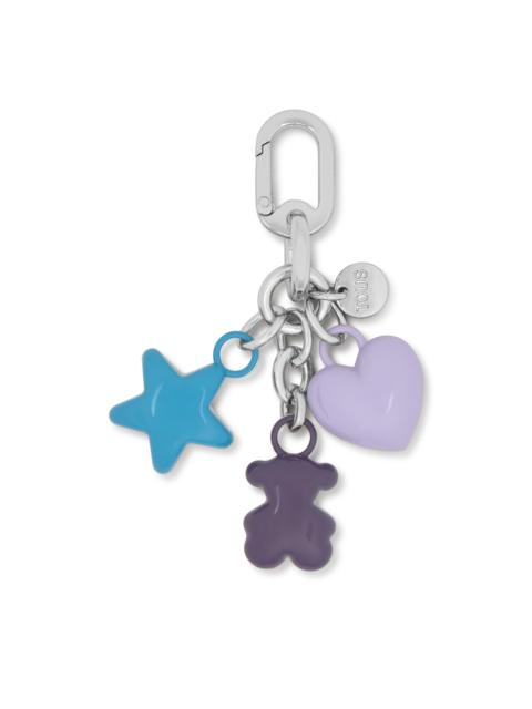 TOUS Purple and silver-colored Key ring Puffed Motifs