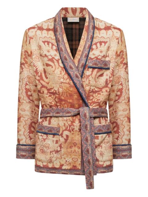 Pierre-Louis Mascia damask-pattern belted jacket