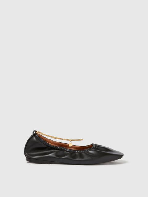 Stella McCartney Chain-Detail Stretch Ballerina Flats