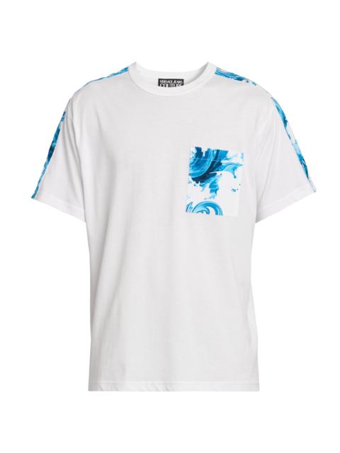 VERSACE JEANS COUTURE Men's Filigree Cotton Crewneck T-Shirt - White