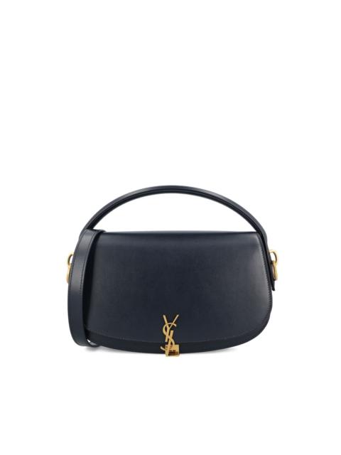 SAINT LAURENT Voltaire in Box curved-handle leather shoulder bag