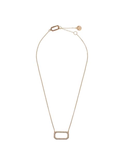 ALLSAINTS rectangle-frame crystal necklace