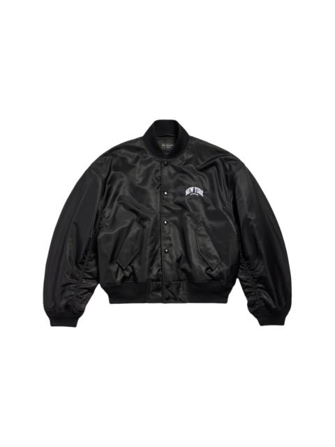 BALENCIAGA New York-embroidery bomber jacket