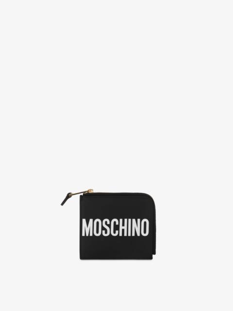 Moschino LEATHER WALLET WITH LOGO