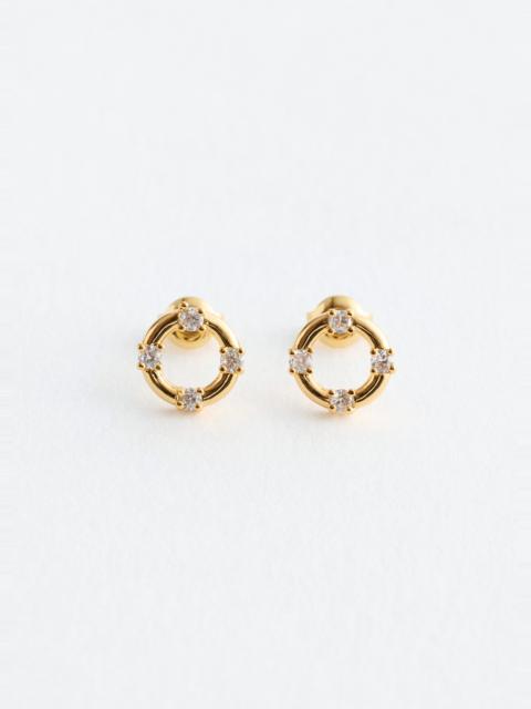 & Other Stories Rhinestone-Detailed Stud Earrings