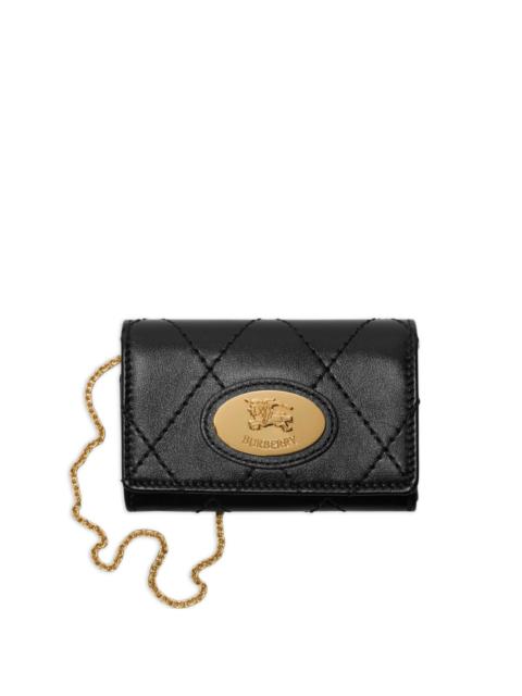 Burberry quilted chain card holder