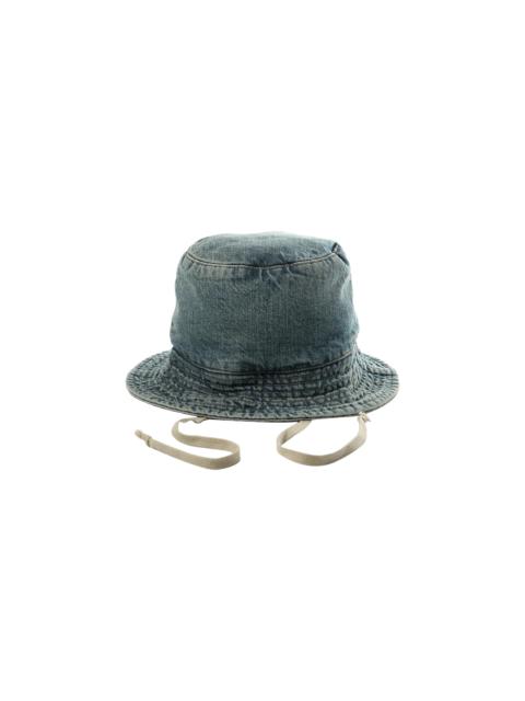 Rick Owens DRKSHDW Cappello In Denim Gilligan Hat "Washed Indigo" DA01F4479 DWB 06
