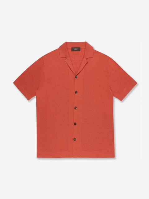 SLOWEAR Regular fit linen and cotton shirt