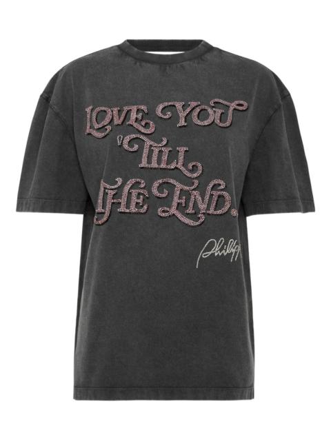 PHILIPP PLEIN sequin-embellished open-back T-shirt