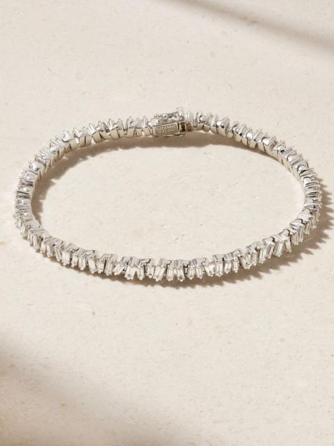 SUZANNE KALAN 18-karat white gold diamond tennis bracelet Gold