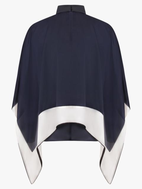 sacai LAYER SCARF TOP | BROWN/ECRU