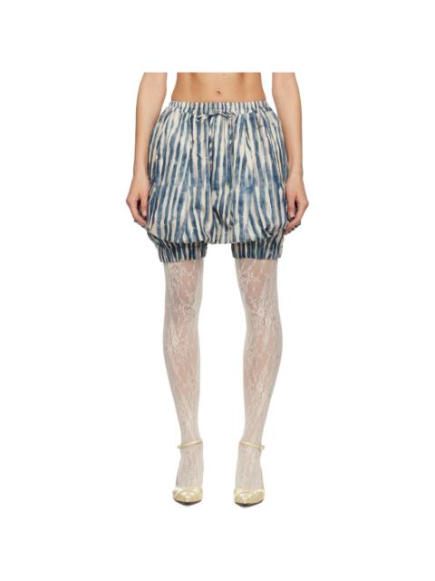 Vivienne Westwood Blue & Off-White Bloomers Shorts
