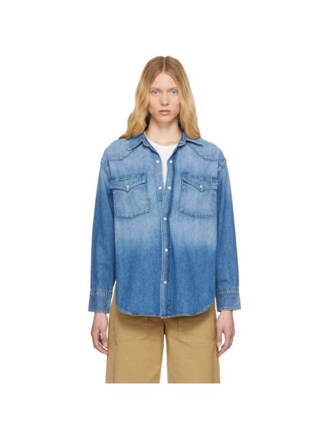 Citizens of Humanity Blue Kayla Western Denim Shirt