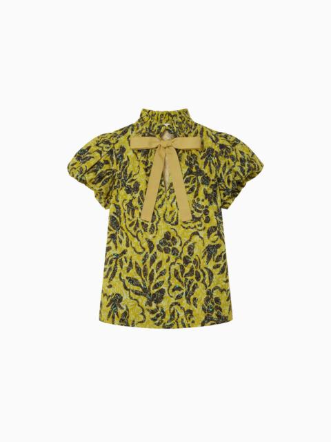 ULLA JOHNSON Estela Short Sleeve Cotton Top
