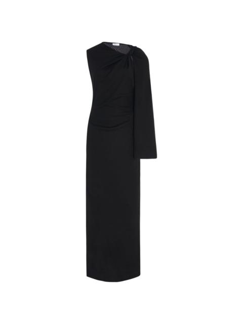 ROSETTA GETTY twist cape maxi dress