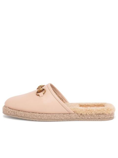 GUCCI (WMNS) Gucci Horsebit Leather Slip On 'Skin Rose' 645757-17T40-6766