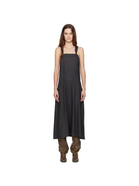 BASERANGE Gray Gren Overalls Midi Dress