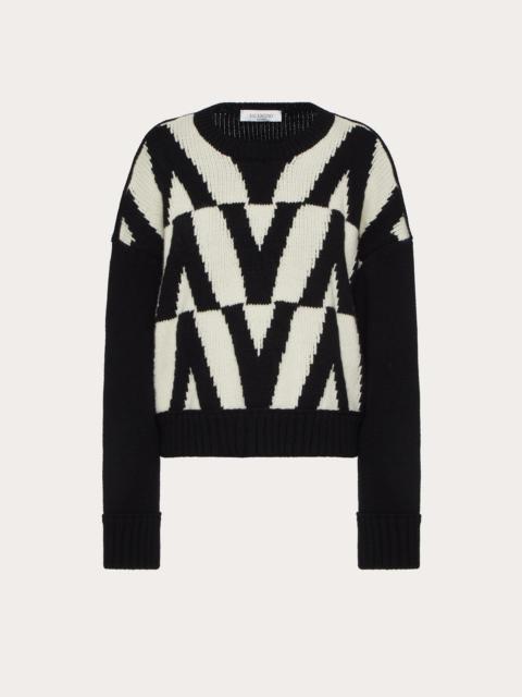 Valentino JACQUARD WOOL SWEATER