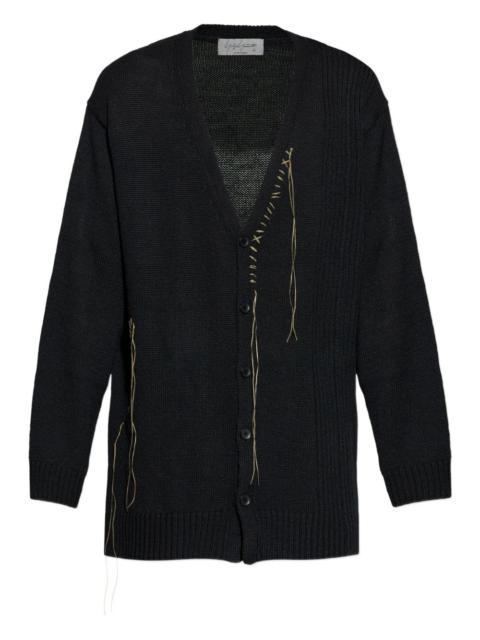 Yohji Yamamoto V-neck wool cardigan