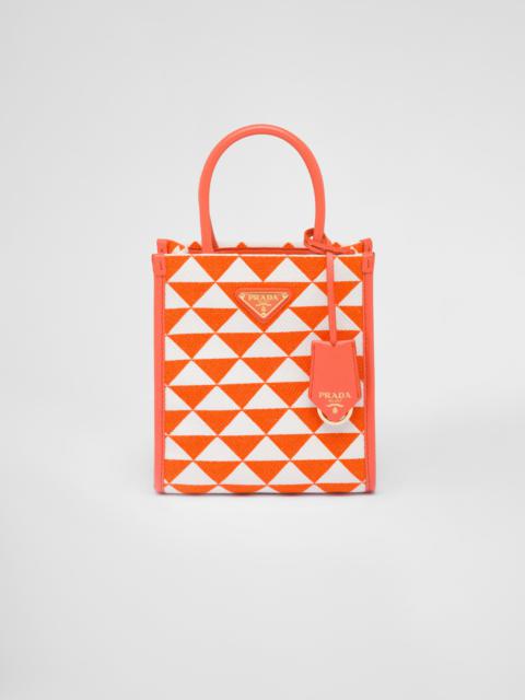 Prada Prada Symbole embroidered fabric mini bag