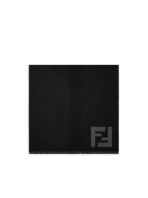 FENDI logo-detail fringed scarf