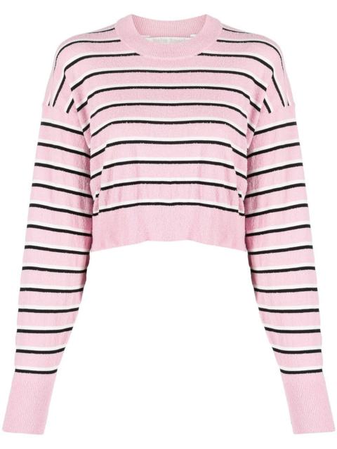 Palm Angels striped cropped jumper