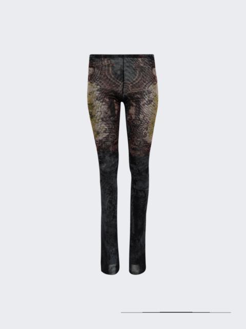 Jean Paul Gaultier Mesh Trousers Médaillon Print