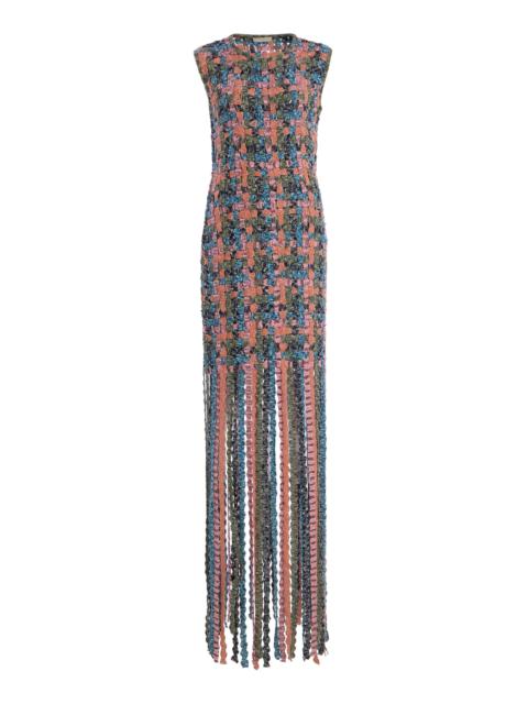 ULLA JOHNSON Alexis Fringed Mini Dress multi