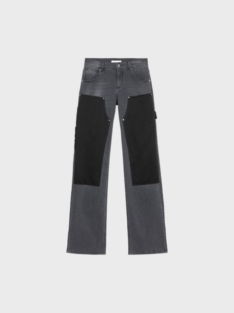 BOYFIT JEANS WITH CARGO DETAILS IN SATIN