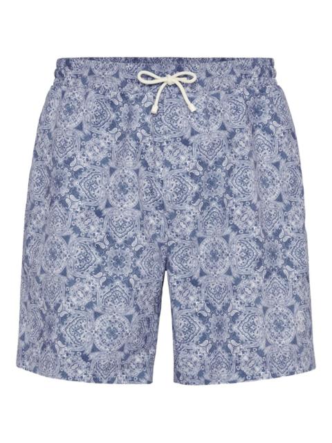 Brunello Cucinelli patterned swim shorts