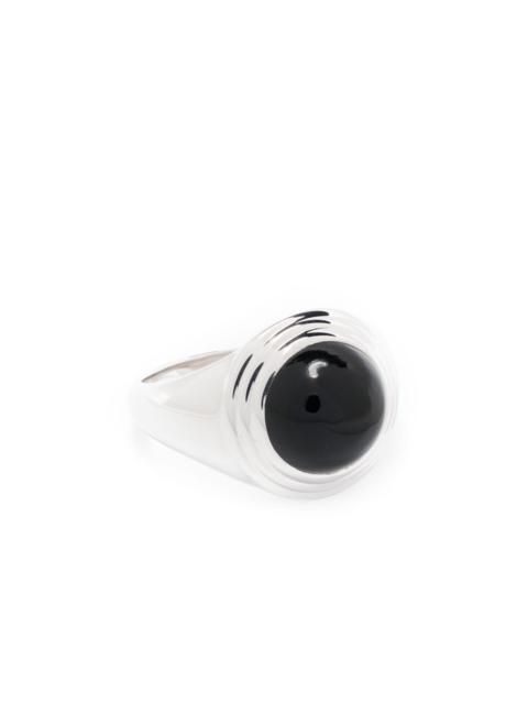 MISSOMA Sphere ridge onyx ring