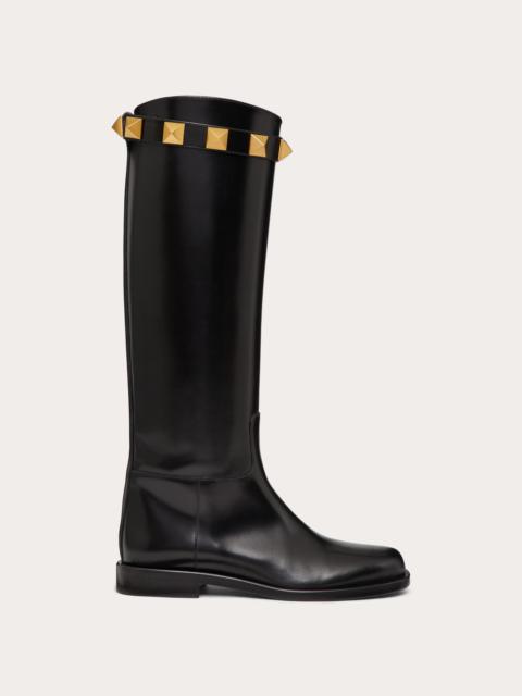 Valentino CALFSKIN LEATHER ROMAN STUD BOOT 15MM