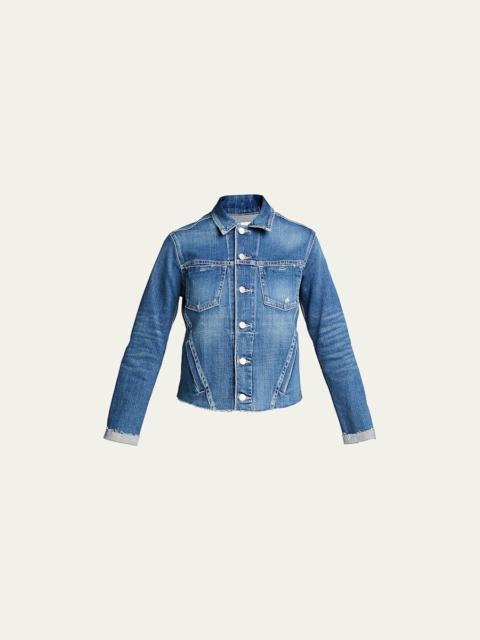 L'AGENCE Janelle Slim Raw-Edge Jacket