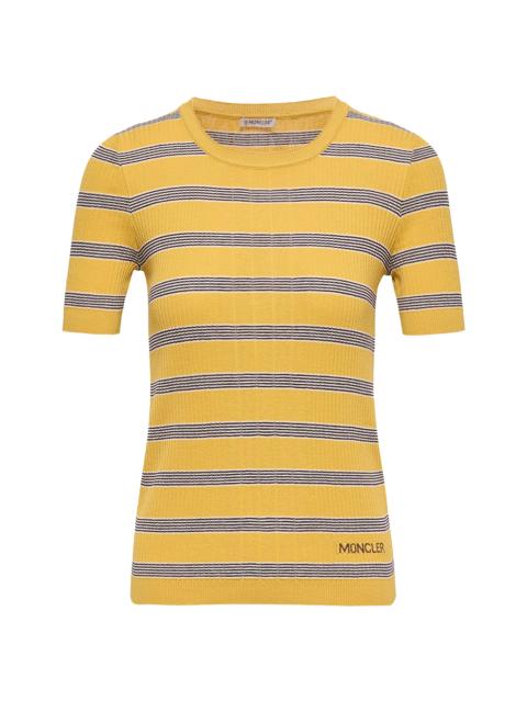 Moncler Women's T-Shirt in Cotton - Yellow