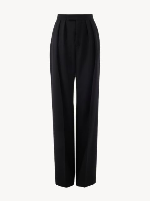 Chloé HIGH-RISE TAILORED PANTS IN WOOL GABARDINE