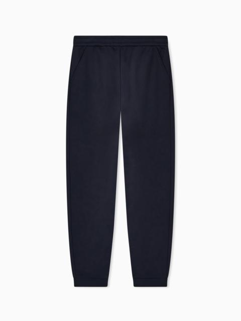 GIORGIO ARMANI MODAL-BLEND DOUBLE-JERSEY JOGGERS