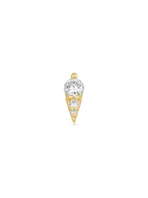 STONE AND STRAND LAB-Created To The Second Hole Flat Back Piercing Earring