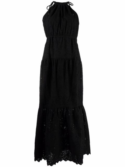 MICHAEL KORS embroidered cotton maxi dress